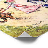 Katzen im Auto, Louis Wain Poster (Ecke)