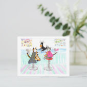 Katzen im Bar; "Welche Geschäfte sind nun als Näch Postkarte (Stehend Vorderseite)