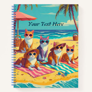 Katzen im Beach Journal Notizblock