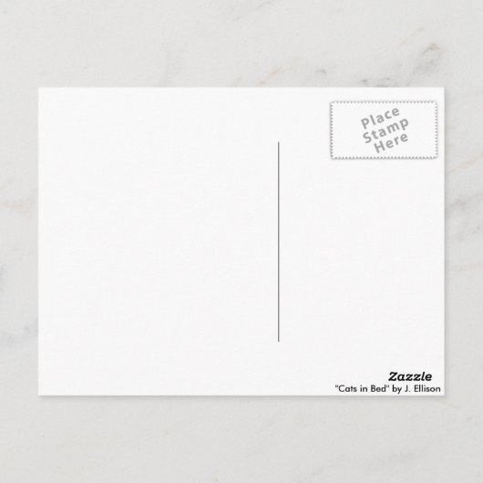 Katzen im Bett Postkarte (Rückseite)