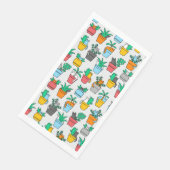 Katzen im Blumenpotsv Serviette (Ecke)