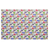 Katzen im bunten Kasten-Gewebe Stoff (Fat Quarter (45,7 x 55,9 cm))