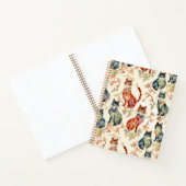Katzen im chinesischen Watercolor Pattern Journal Notizblock (Innenseite)
