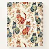 Katzen im chinesischen Watercolor Pattern Journal Notizblock (Rückseite)