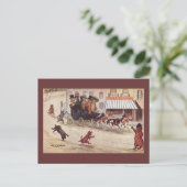 Katzen im Coach Race Down High Street Postkarte (Stehend Vorderseite)