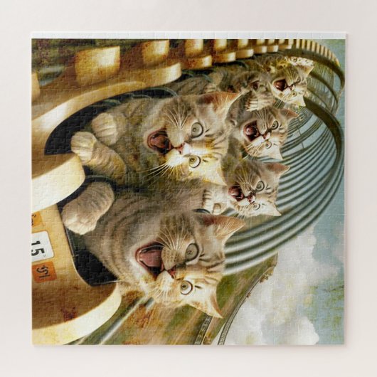 Katzen im Freizeitpark. Puzzle (Horizontal)