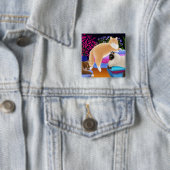 Katzen im frisch gefalteten Wäscherei-Button Button (Beispiel)