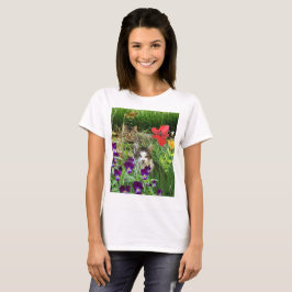 Katzen im Garten Katzenliebhaber T-Shirt