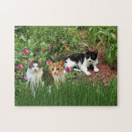 Katzen im Garten Puzzle