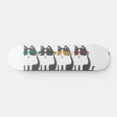 Katzen im Glas-Reihen-Pixel-Kunst-Skateboard Skateboard (Horizontal)