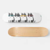 Katzen im Glas-Reihen-Pixel-Kunst-Skateboard Skateboard (Horizontal)