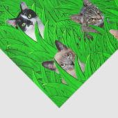 Katzen im Gras-Seidenpapier Seidenpapier (Detail)