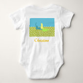 Katzen im grasbewachsenen Baby-Bodysuit Baby Strampler (Rückseite)