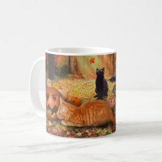 Katzen im Herbst Kaffeetasse