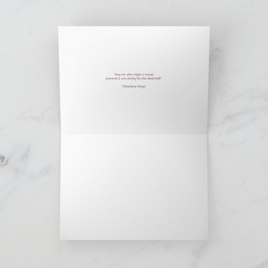 Katzen im Herbst Karte (Innenseite)