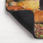 Katzen im Herbst Mousepad (Ecke)