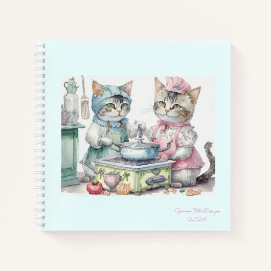 Katzen im Küchenheft Notizblock (Vorderseite)