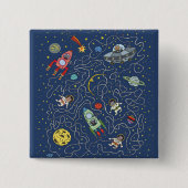 Katzen im Leerzeichen Button (Vorderseite)