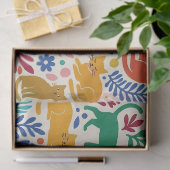 Katzen im Matisse-Stil Seidenpapier (Geschenk)