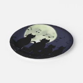Katzen im Mondlicht. Pappteller (Schrägansicht)
