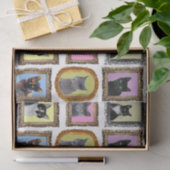 Katzen im Rahmen von Gewebepapier Seidenpapier (Geschenk)