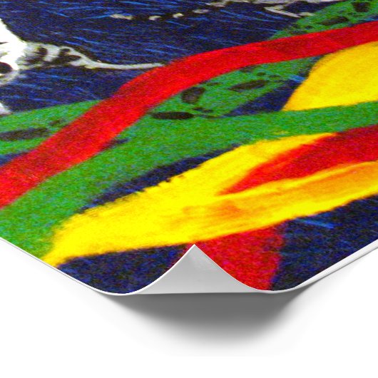 Katzen im Regen Poster (Ecke)