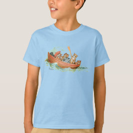 Katzen im Row-Boot-T - Shirt