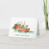 Katzen im Ruderboot Karte (Vorderseite)