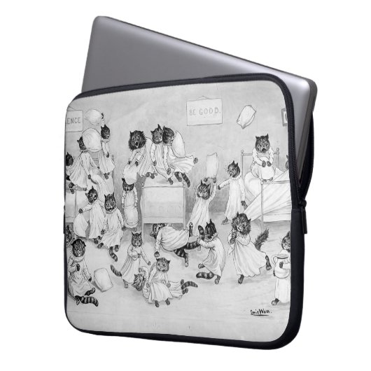 Katzen im Schlafsaal Laptopschutzhülle (Vorderseite Links)