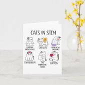 Katzen im Stem Funny Science Meme Scientist Nerd C Karte (Gelbe Blume)