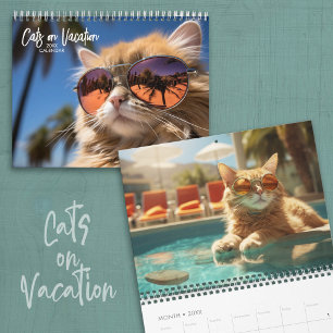 Katzen im Urlaub Kalender