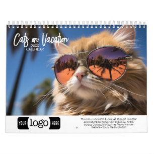 Katzen im Urlaub - Logo für Geschäftsgeschenk hinz Kalender