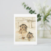 Katzen im Wasser, Louis Wain Postkarte (Stehend Vorderseite)