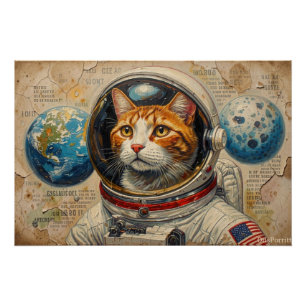 KATZEN IM WELTALL 12 POSTER