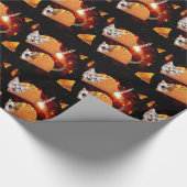 Katzen im Weltraum Geschenkpapier (Ecke)