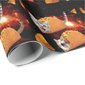 Katzen im Weltraum Geschenkpapier (Rolleneckpunkt)