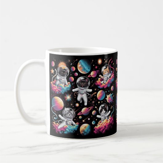 Katzen im Weltraum! Kaffeetasse (Links)