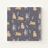 Katzen im Weltraum Nahtlose Muster-Individuelle Na Notizblock (Rückseite)