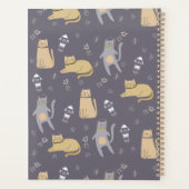 Katzen im Weltraum Nahtlose Muster-Individuelle Na Planer (Rückseite)