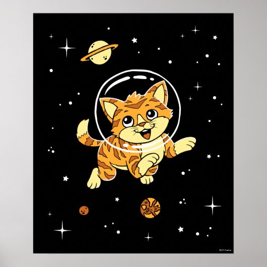 Katzen im Weltraum Poster (Vorne)