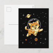 Katzen im Weltraum Postkarte (Vorne/Hinten)