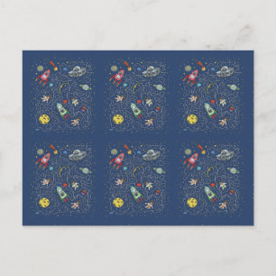 Katzen im Weltraum-Postkarte Postkarte