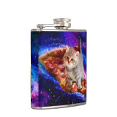 Katzen im Weltraumpizza Flachmann (Rechts)