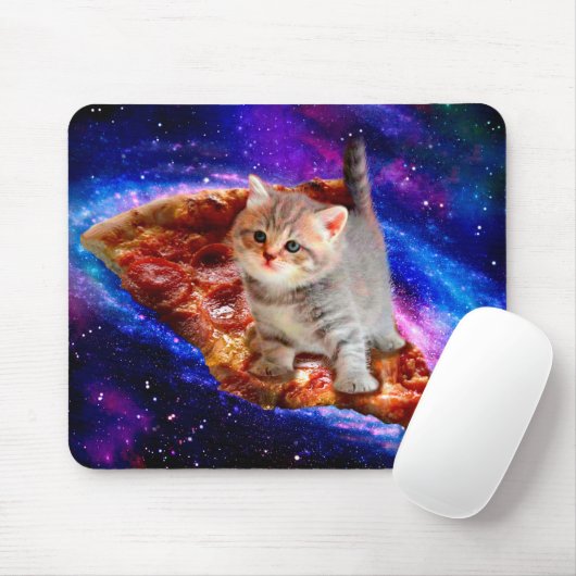 Katzen im Weltraumpizza Mousepad (Mit Mouse)