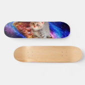 Katzen im Weltraumpizza Skateboard (Horizontal)