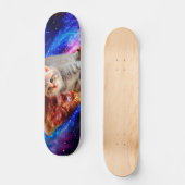Katzen im Weltraumpizza Skateboard (Vorderseite)
