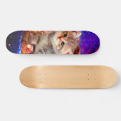 Katzen im Weltraumpizza Skateboard (Horizontal)