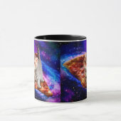 Katzen im Weltraumpizza Tasse (Zentrum)