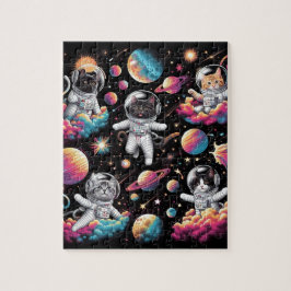 Katzen im Weltraumrätsel! Puzzle