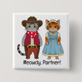 Katzen im wilden Westen, historischer Western Button (Vorderseite)